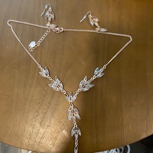 Earrings and necklace